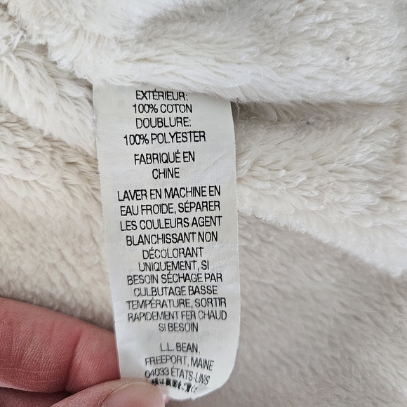 L.L. Bean Sherpa lined Pink Plaid Long Sleeve, L 14-16 (Small) - Picture 5 of 7